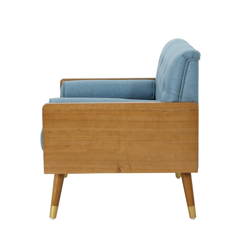 Haiden 95.88Cm Wide Tufted Polyester Armchair Blue